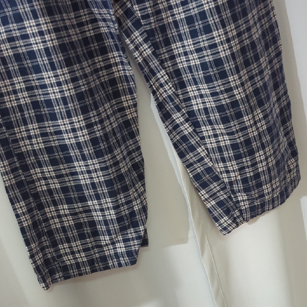 Men’s Blue Plaid Lounge / Casual Pants – Size XL | 100% Cotton - Picture 6 of 16